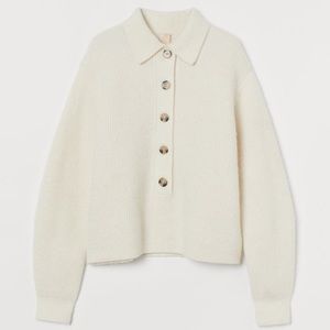 Cream wool and alpaca blend H&M sweater